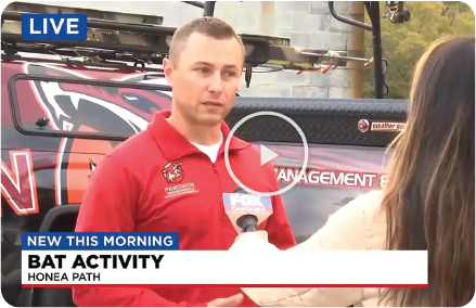 Precision Pest and Wildlife Removal owner being interviewed for the news