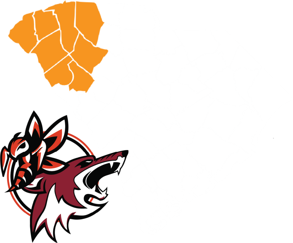 Precision Pest and Wildlife removal logo with a map of South Carolina highlighting the upstate.